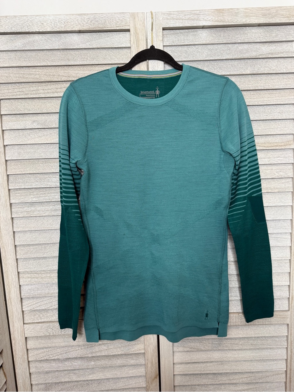 Smartwool Women’s Intraknit Merino Wool Base Layer Top Large Teal
